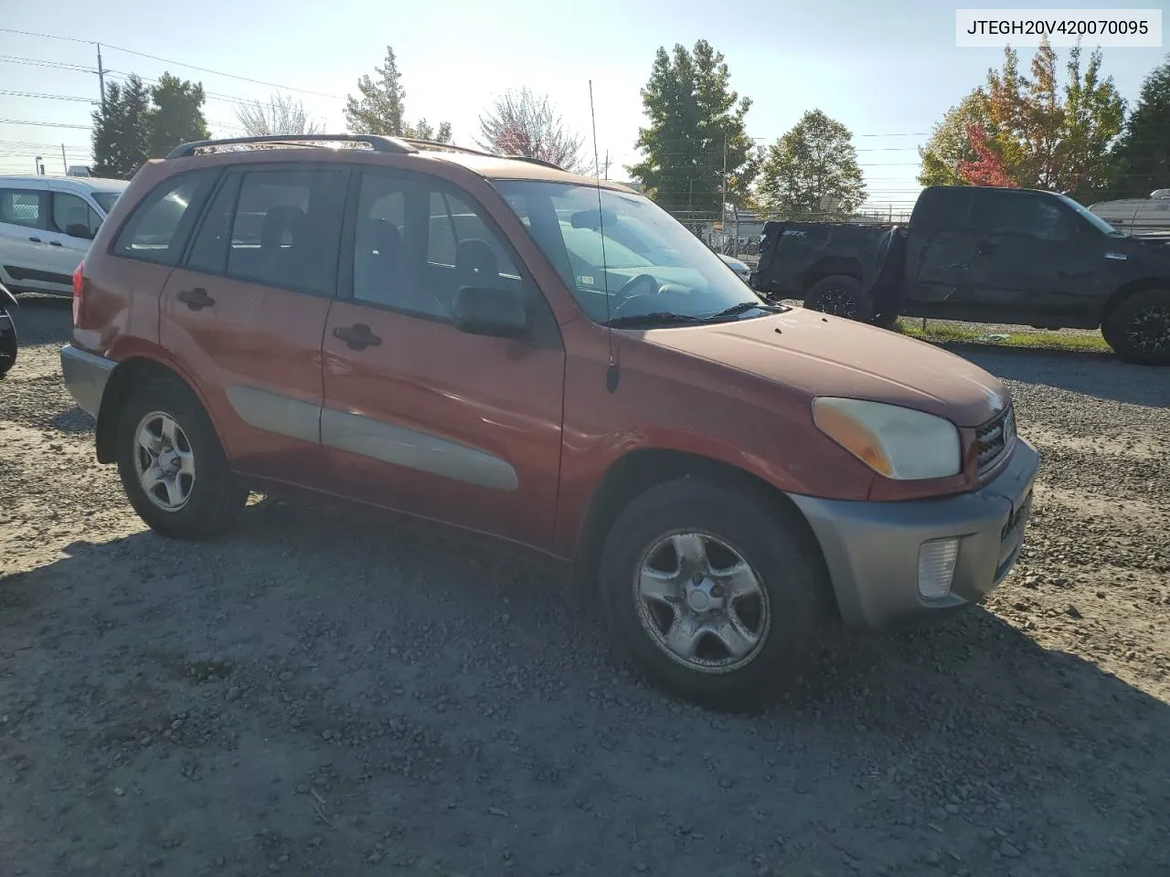 2002 Toyota Rav4 VIN: JTEGH20V420070095 Lot: 74001314