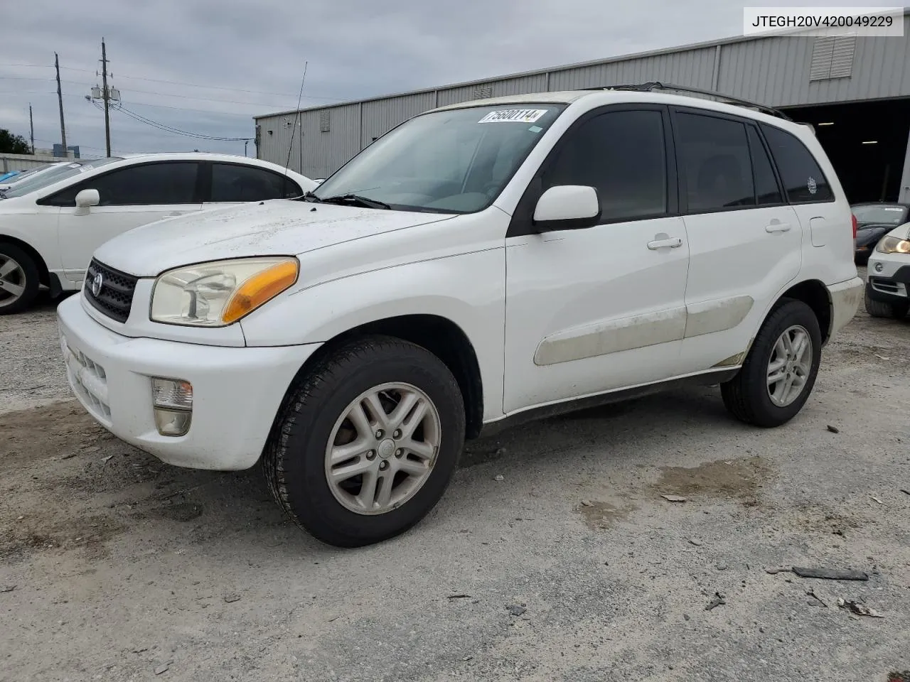 2002 Toyota Rav4 VIN: JTEGH20V420049229 Lot: 75600114