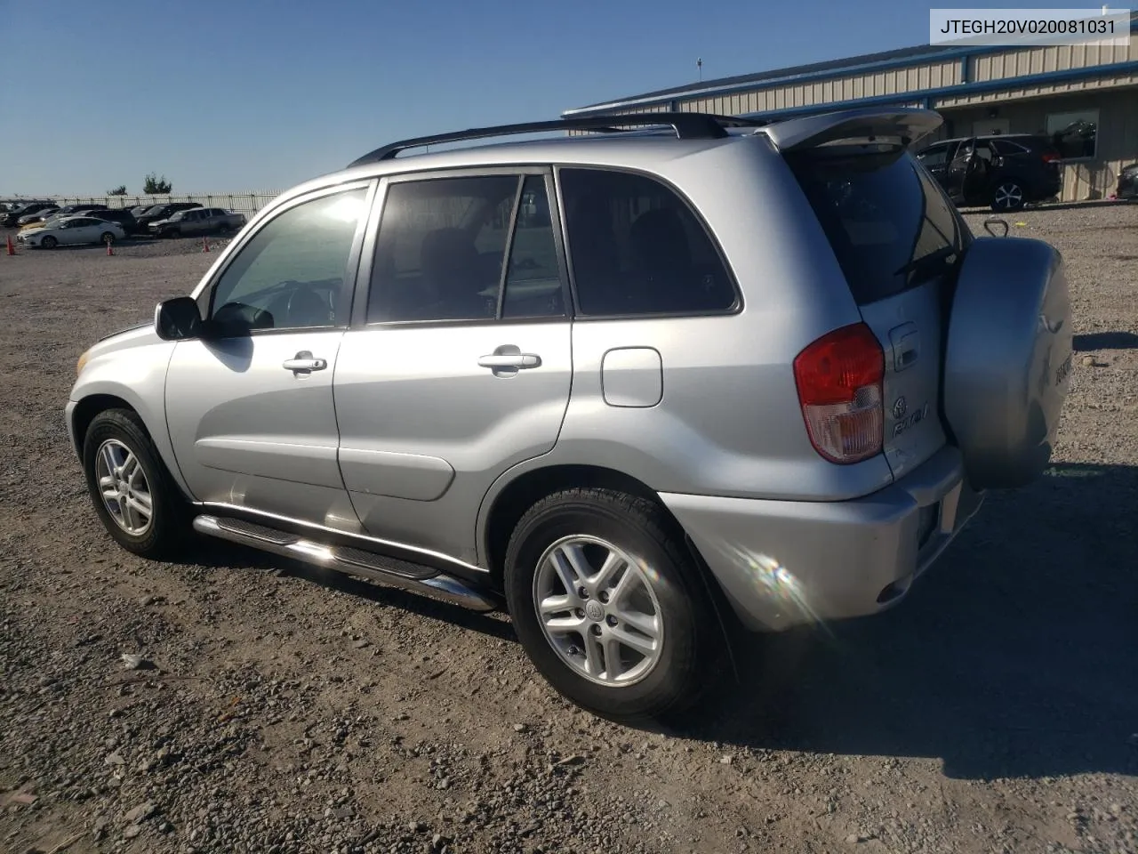 2002 Toyota Rav4 VIN: JTEGH20V020081031 Lot: 75698804