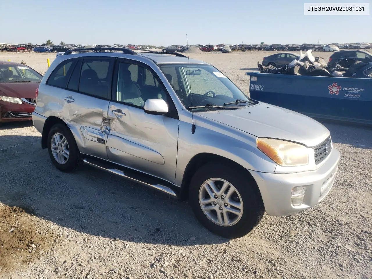 2002 Toyota Rav4 VIN: JTEGH20V020081031 Lot: 75698804