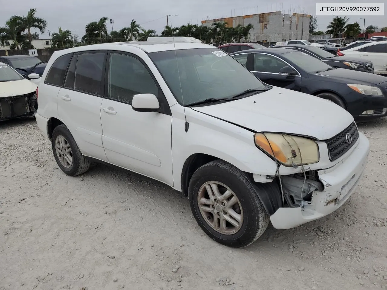 2002 Toyota Rav4 VIN: JTEGH20V920077592 Lot: 76466994