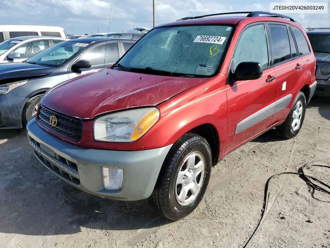 2002 Toyota Rav4 VIN: JTEGH20V426003249 Lot: 76692724