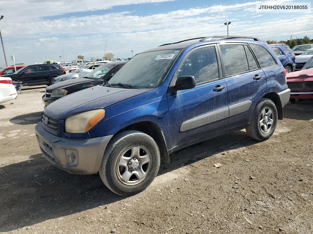 2002 Toyota Rav4 VIN: JTEHH20V620188055 Lot: 77463234