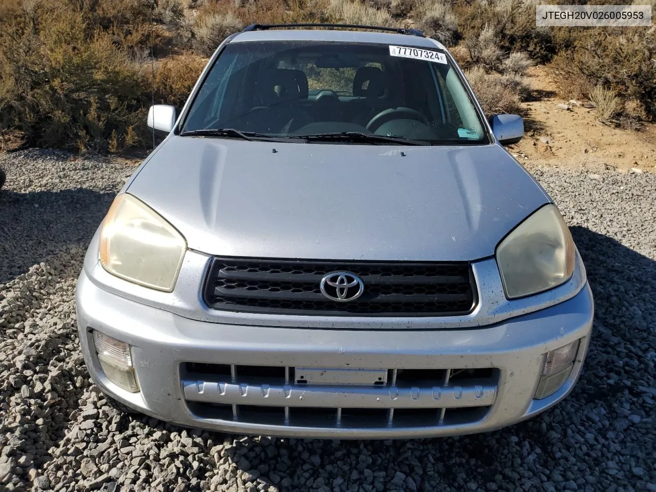 2002 Toyota Rav4 VIN: JTEGH20V026005953 Lot: 77707324