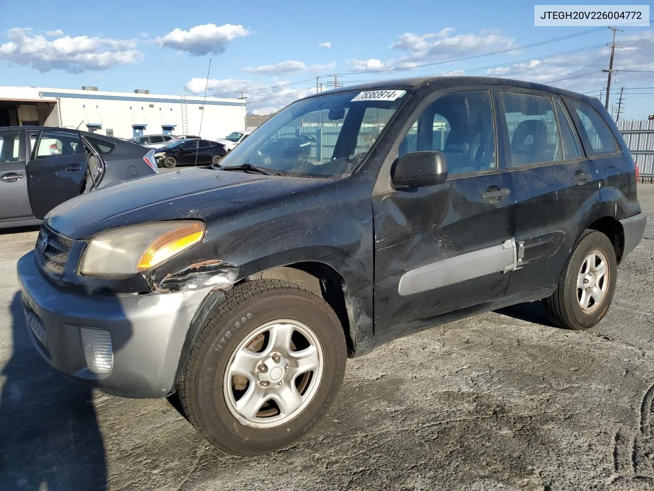 2002 Toyota Rav4 VIN: JTEGH20V226004772 Lot: 78383914