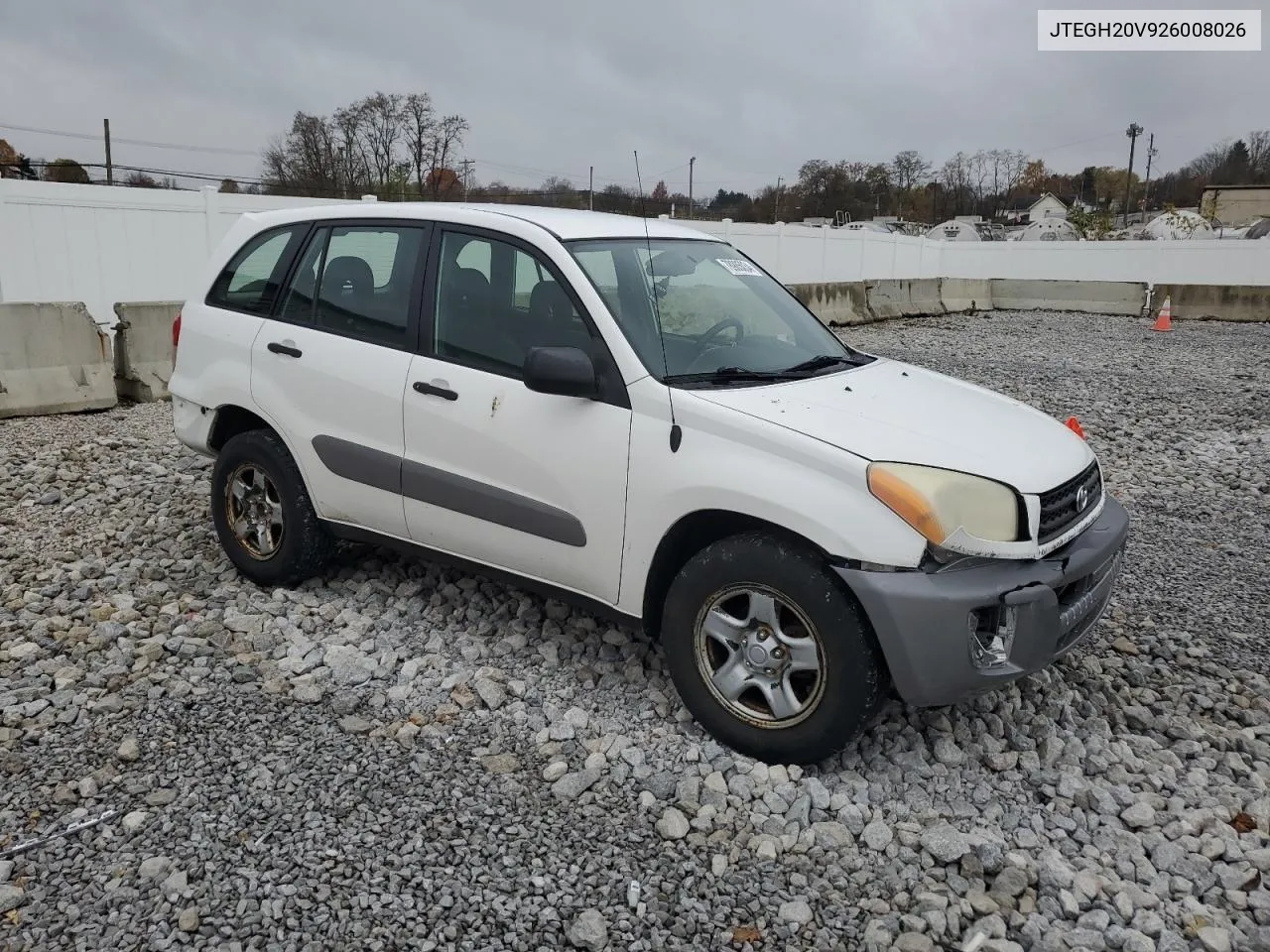 2002 Toyota Rav4 VIN: JTEGH20V926008026 Lot: 78985034