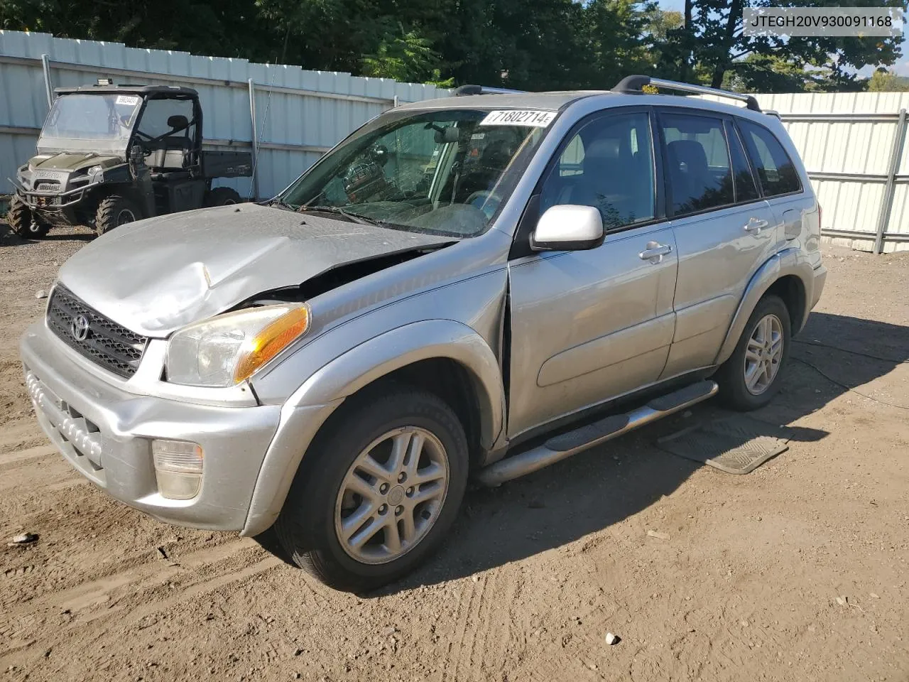 2003 Toyota Rav4 VIN: JTEGH20V930091168 Lot: 71802714