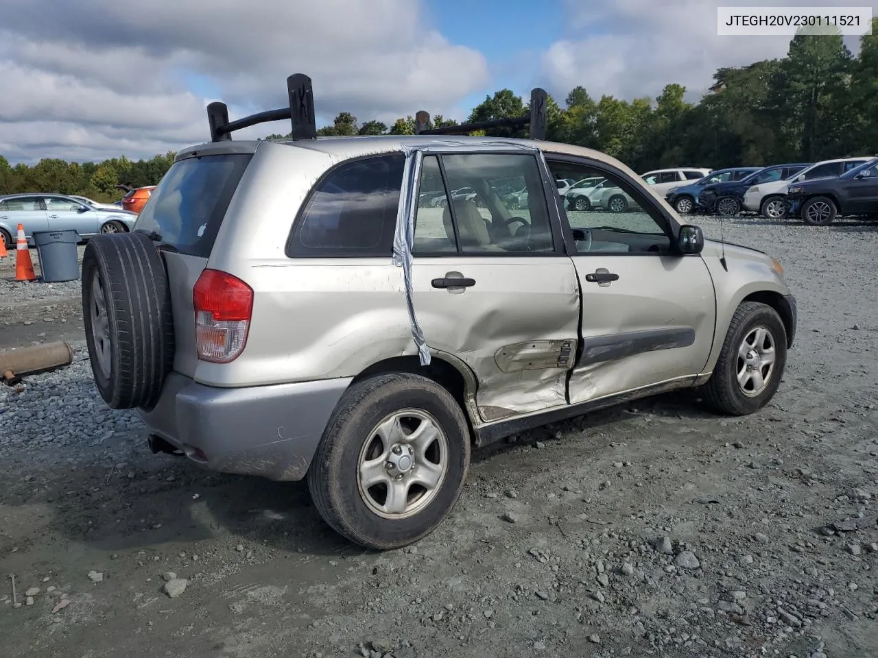 2003 Toyota Rav4 VIN: JTEGH20V230111521 Lot: 74372044