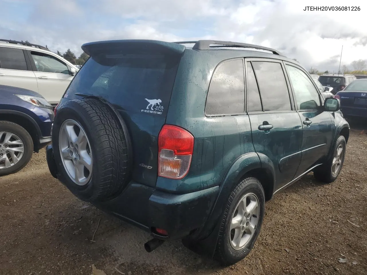 2003 Toyota Rav4 VIN: JTEHH20V036081226 Lot: 75428804