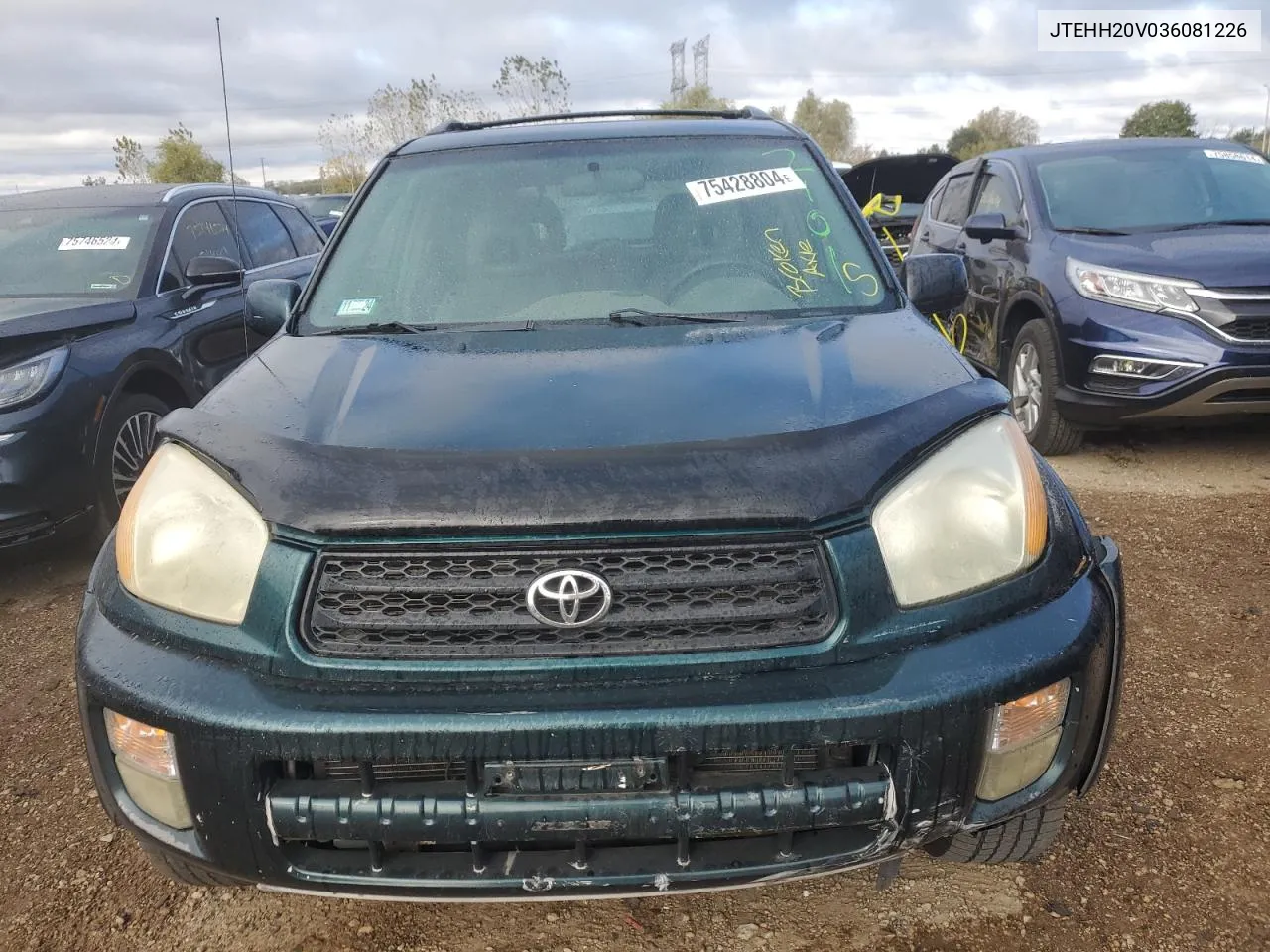 2003 Toyota Rav4 VIN: JTEHH20V036081226 Lot: 75428804