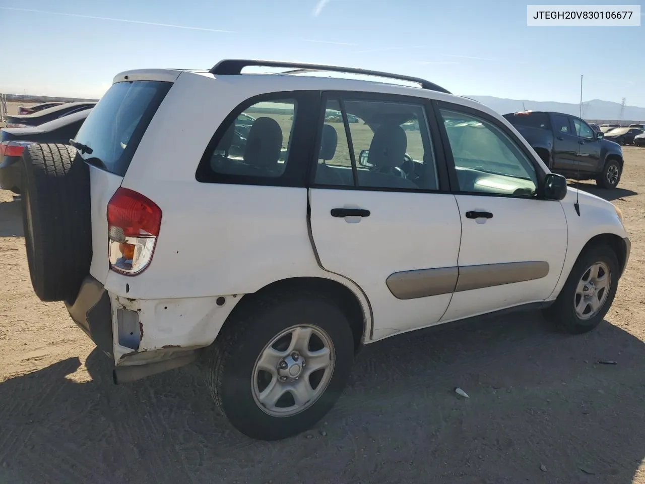 2003 Toyota Rav4 VIN: JTEGH20V830106677 Lot: 76782484