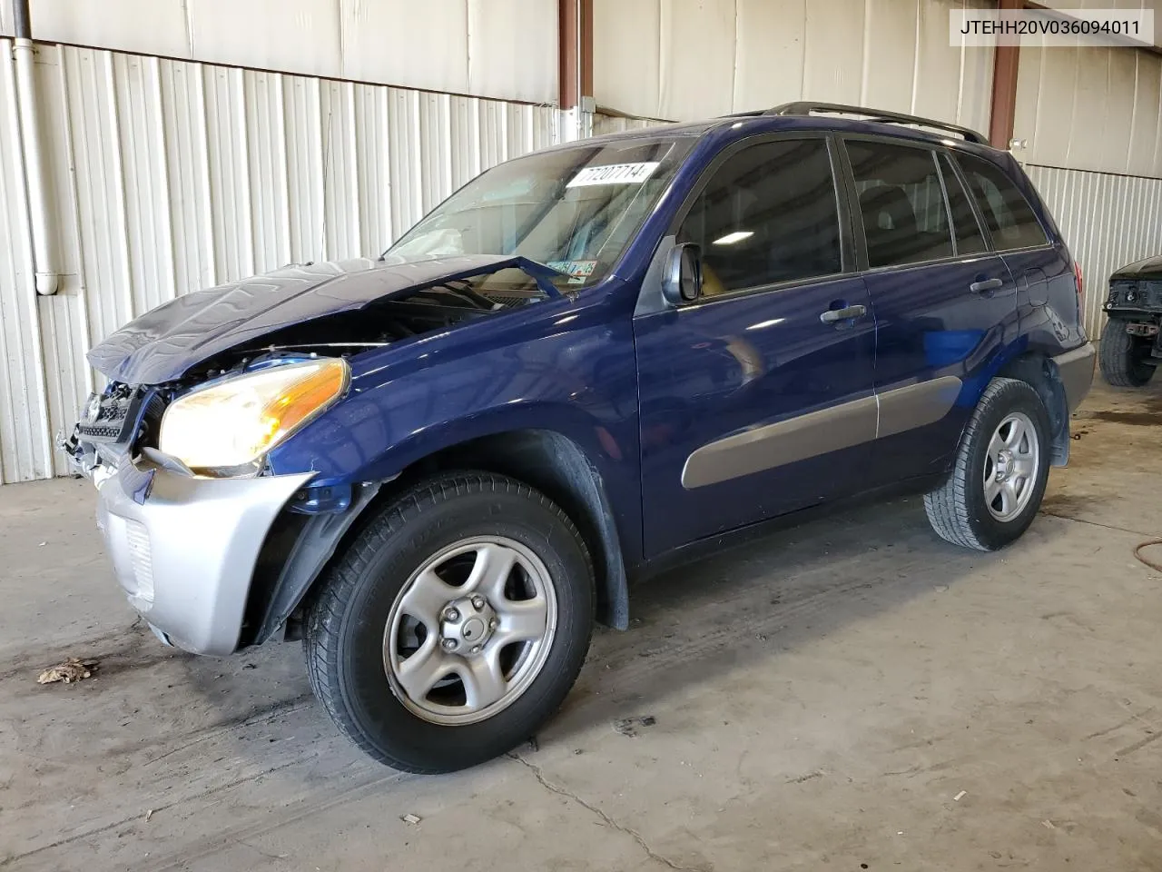 2003 Toyota Rav4 VIN: JTEHH20V036094011 Lot: 77207714