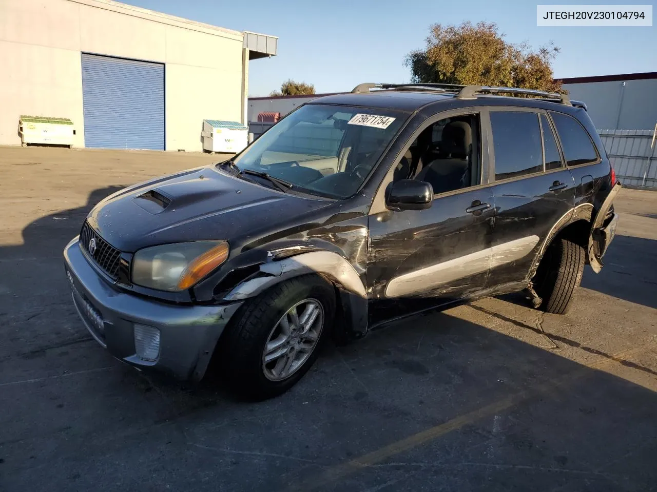 2003 Toyota Rav4 VIN: JTEGH20V230104794 Lot: 79671754