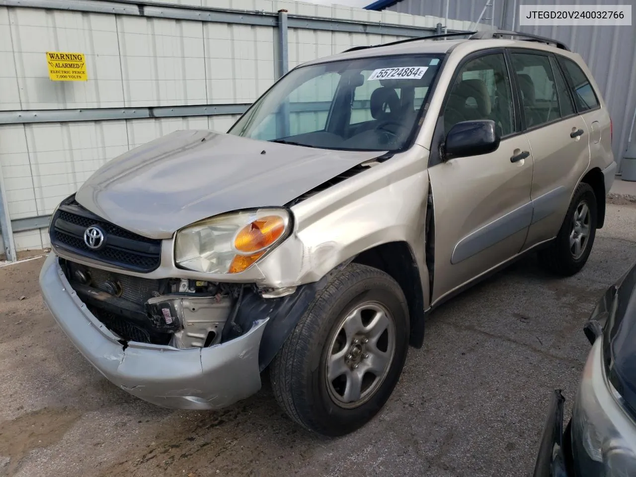 2004 Toyota Rav4 VIN: JTEGD20V240032766 Lot: 55724884