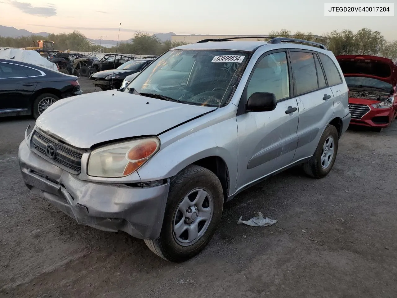 2004 Toyota Rav4 VIN: JTEGD20V640017204 Lot: 63608854