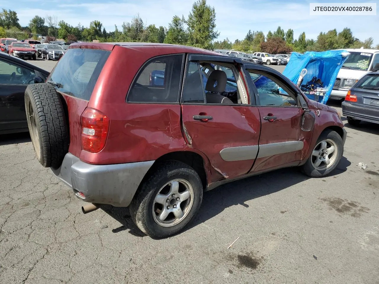 2004 Toyota Rav4 VIN: JTEGD20VX40028786 Lot: 70611904