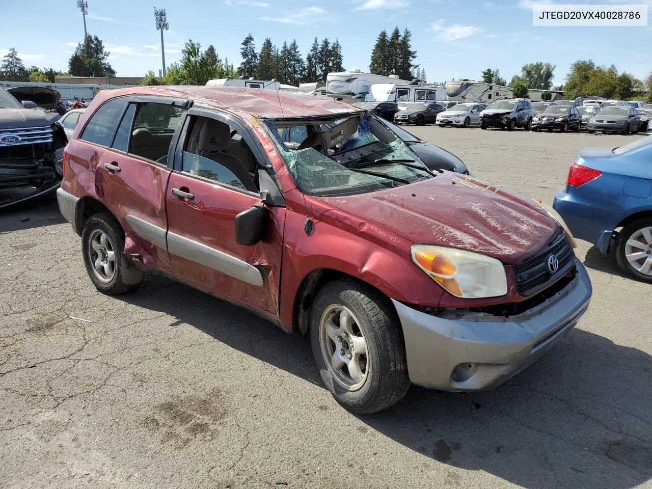 2004 Toyota Rav4 VIN: JTEGD20VX40028786 Lot: 70611904