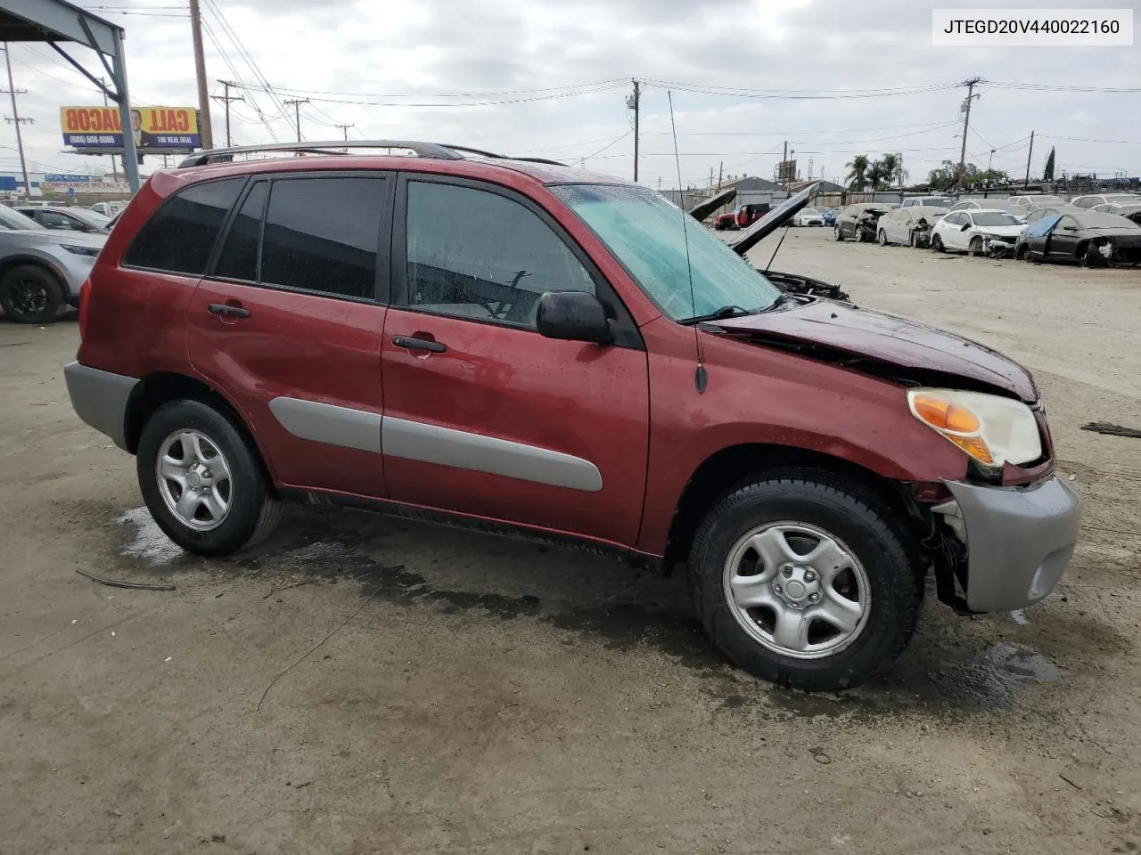 2004 Toyota Rav4 VIN: JTEGD20V440022160 Lot: 71286724