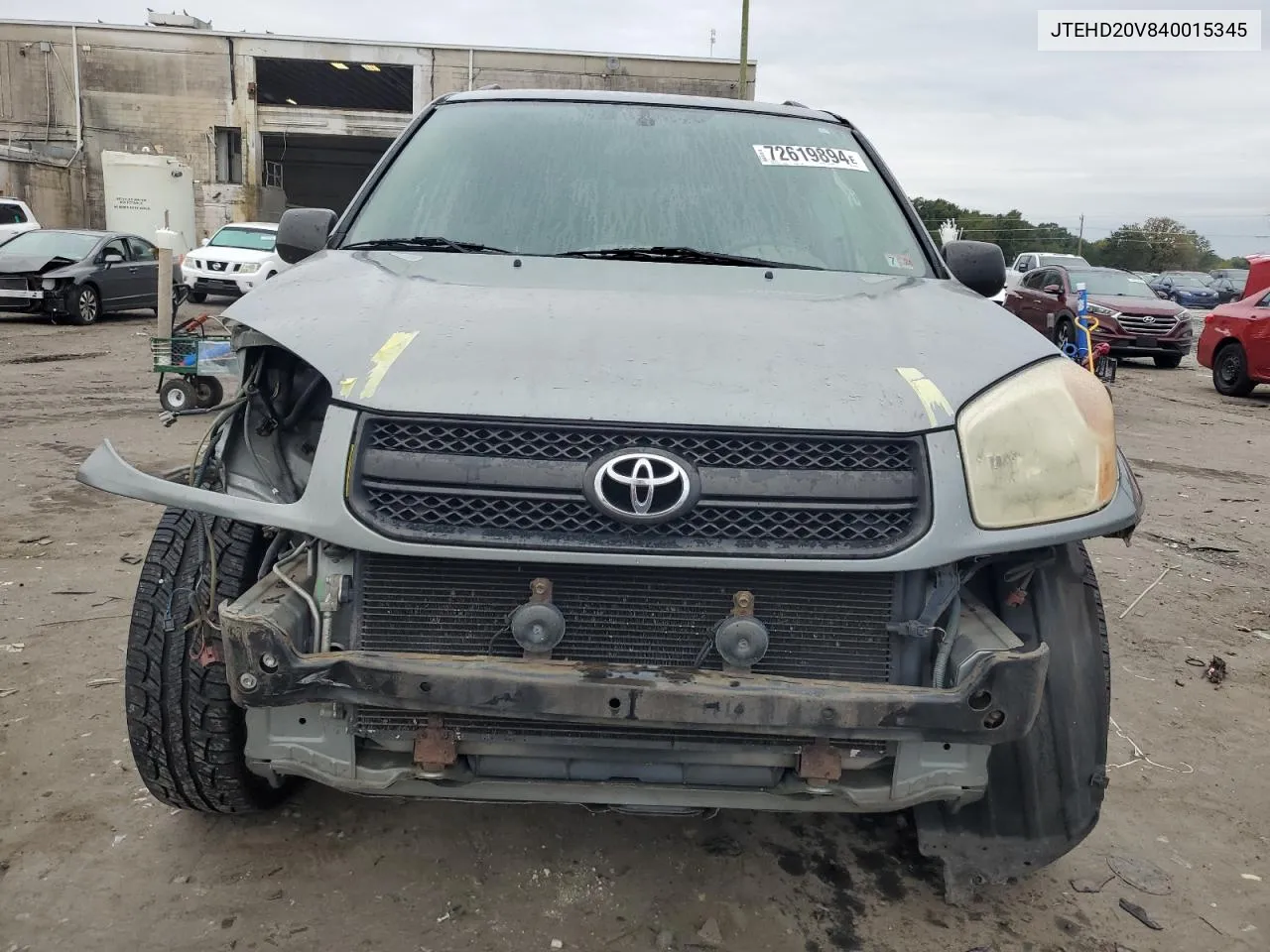 2004 Toyota Rav4 VIN: JTEHD20V840015345 Lot: 72619894