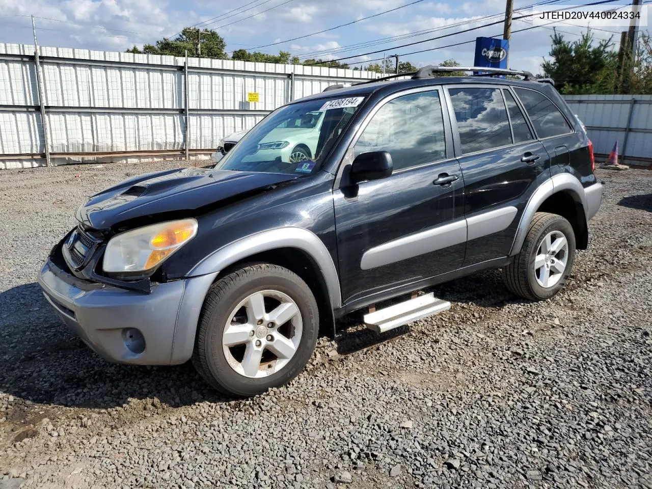 2004 Toyota Rav4 VIN: JTEHD20V440024334 Lot: 74398194