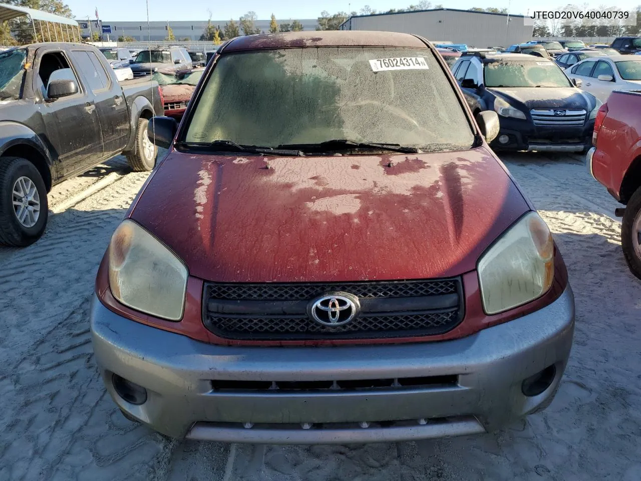 2004 Toyota Rav4 VIN: JTEGD20V640040739 Lot: 76024314