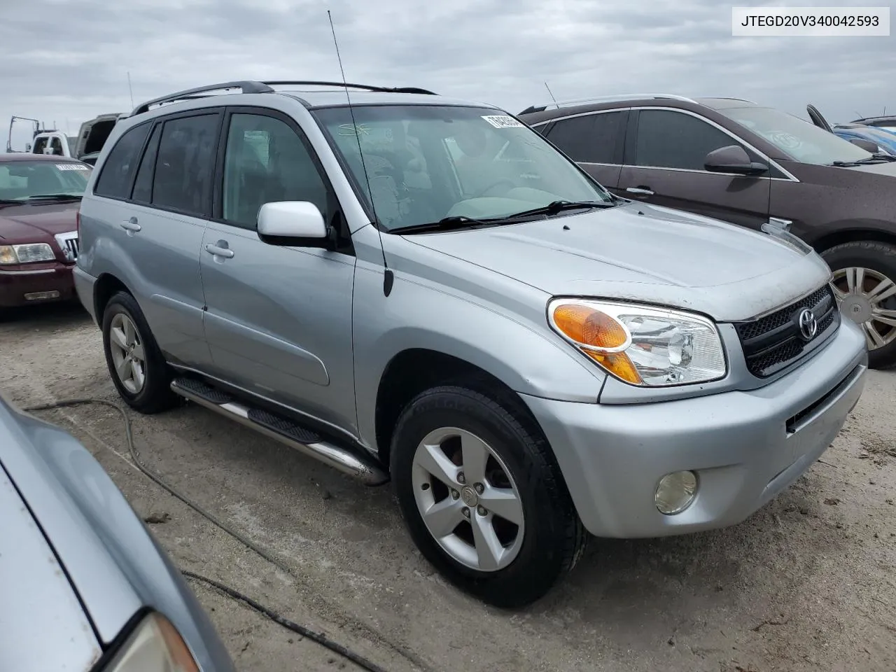 2004 Toyota Rav4 VIN: JTEGD20V340042593 Lot: 76420654