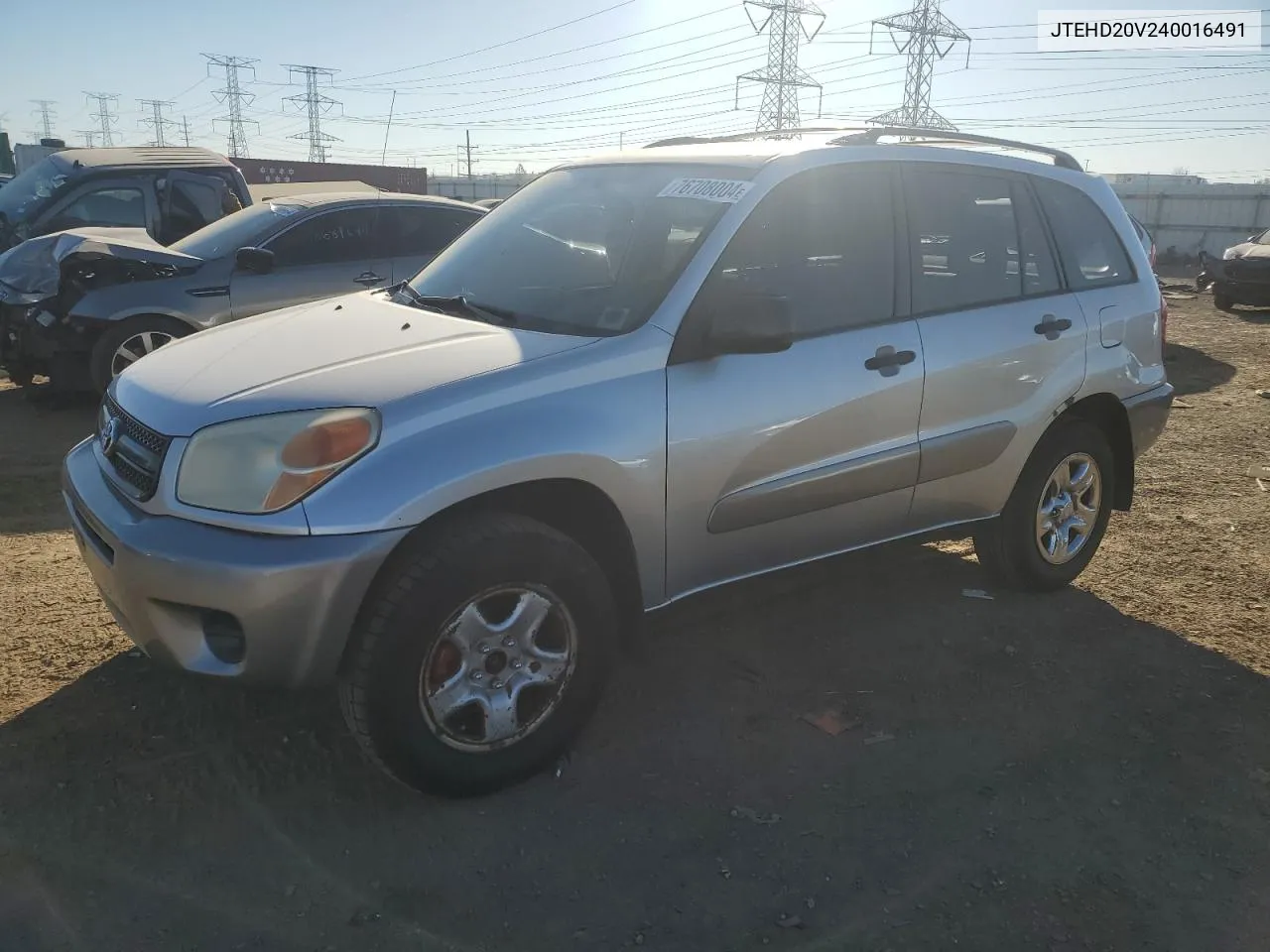 2004 Toyota Rav4 VIN: JTEHD20V240016491 Lot: 76708004