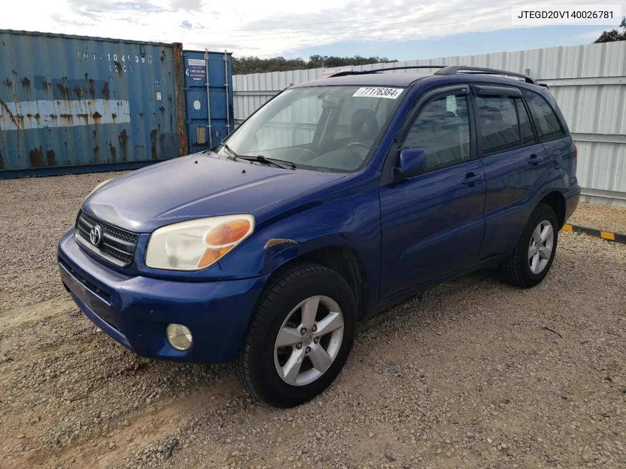 2004 Toyota Rav4 VIN: JTEGD20V140026781 Lot: 77176384