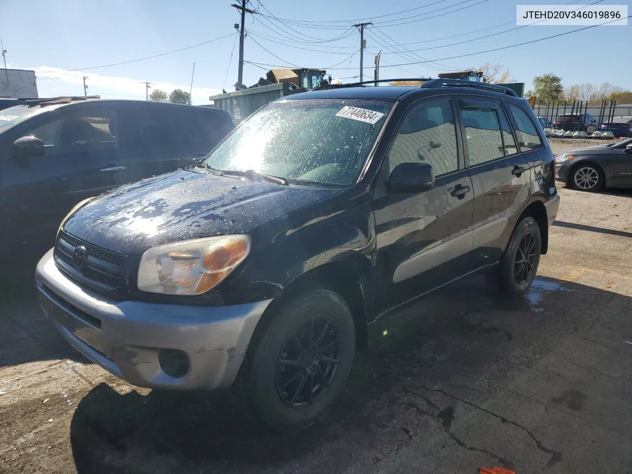 2004 Toyota Rav4 VIN: JTEHD20V346019896 Lot: 77440634