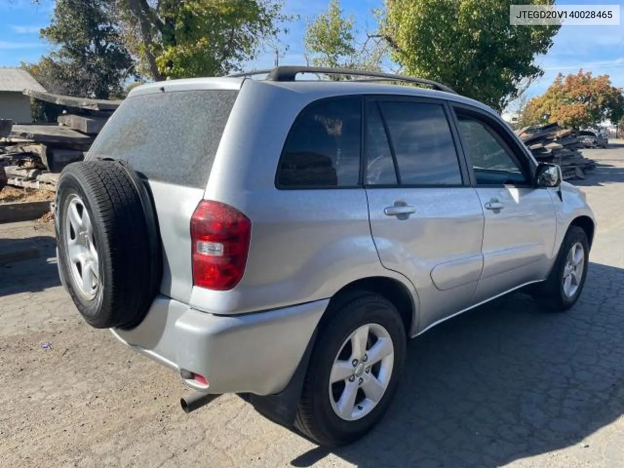 2004 Toyota Rav4 VIN: JTEGD20V140028465 Lot: 77714384