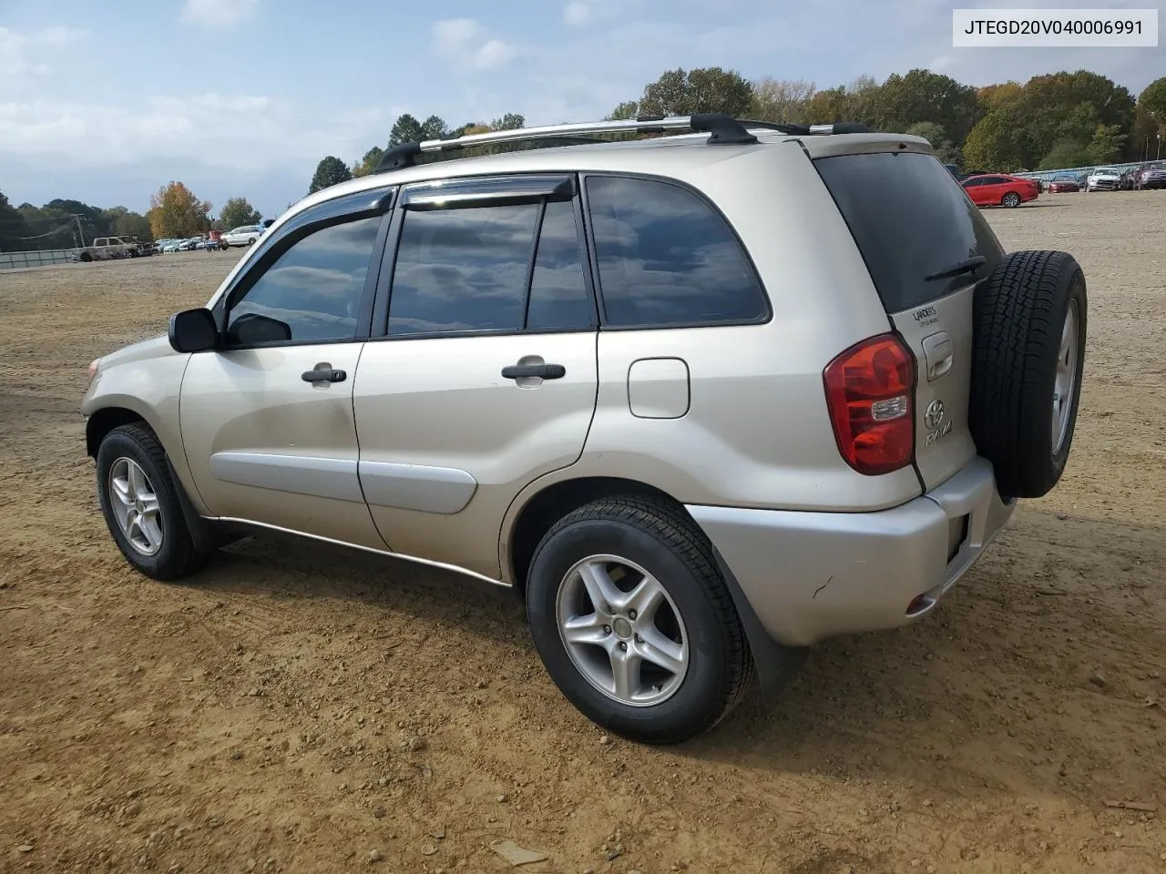 2004 Toyota Rav4 VIN: JTEGD20V040006991 Lot: 78172694