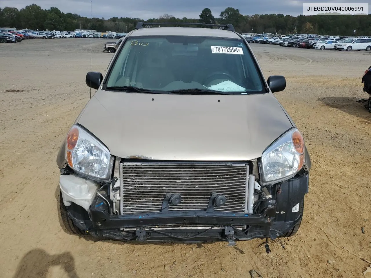 2004 Toyota Rav4 VIN: JTEGD20V040006991 Lot: 78172694