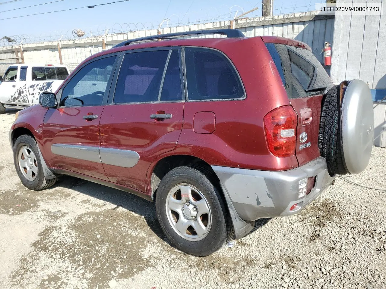 2004 Toyota Rav4 VIN: JTEHD20V940004743 Lot: 78192324