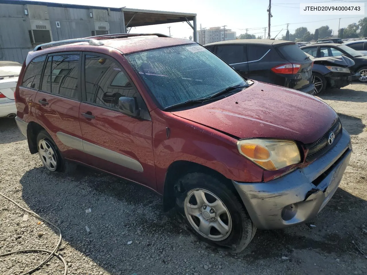 2004 Toyota Rav4 VIN: JTEHD20V940004743 Lot: 78192324