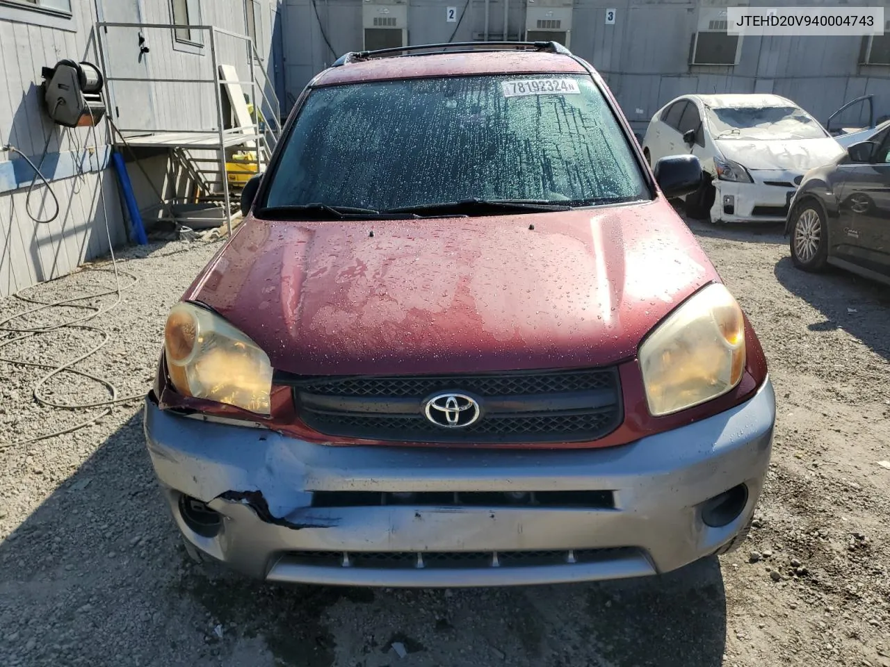 2004 Toyota Rav4 VIN: JTEHD20V940004743 Lot: 78192324