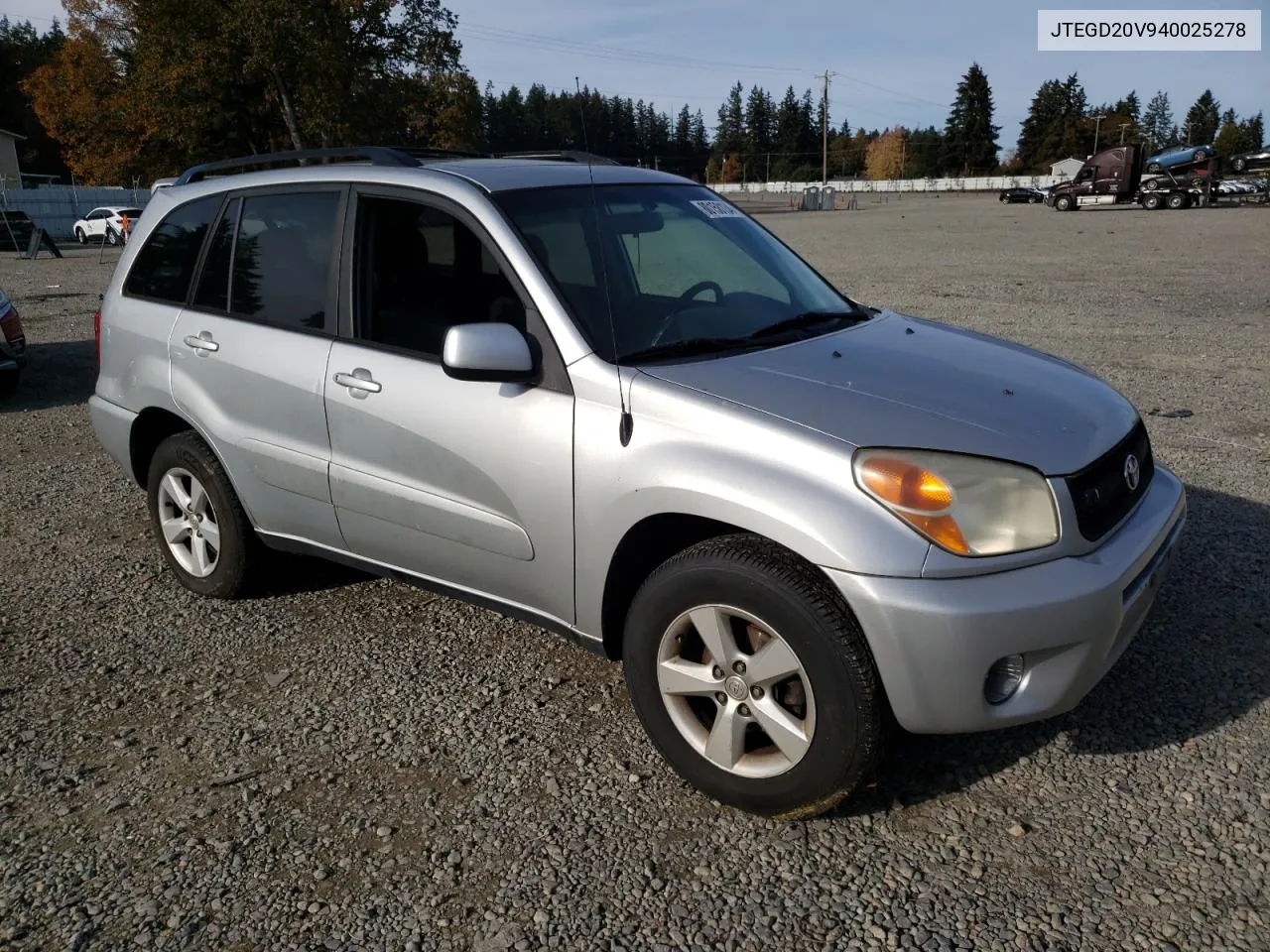 2004 Toyota Rav4 VIN: JTEGD20V940025278 Lot: 80158134