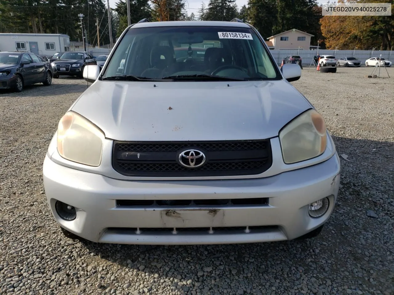 2004 Toyota Rav4 VIN: JTEGD20V940025278 Lot: 80158134