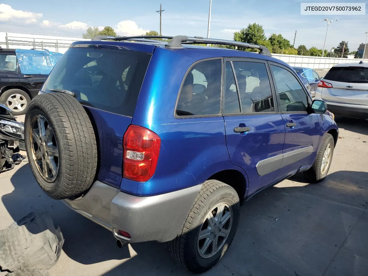 2005 Toyota Rav4 VIN: JTEGD20V750073962 Lot: 70239004