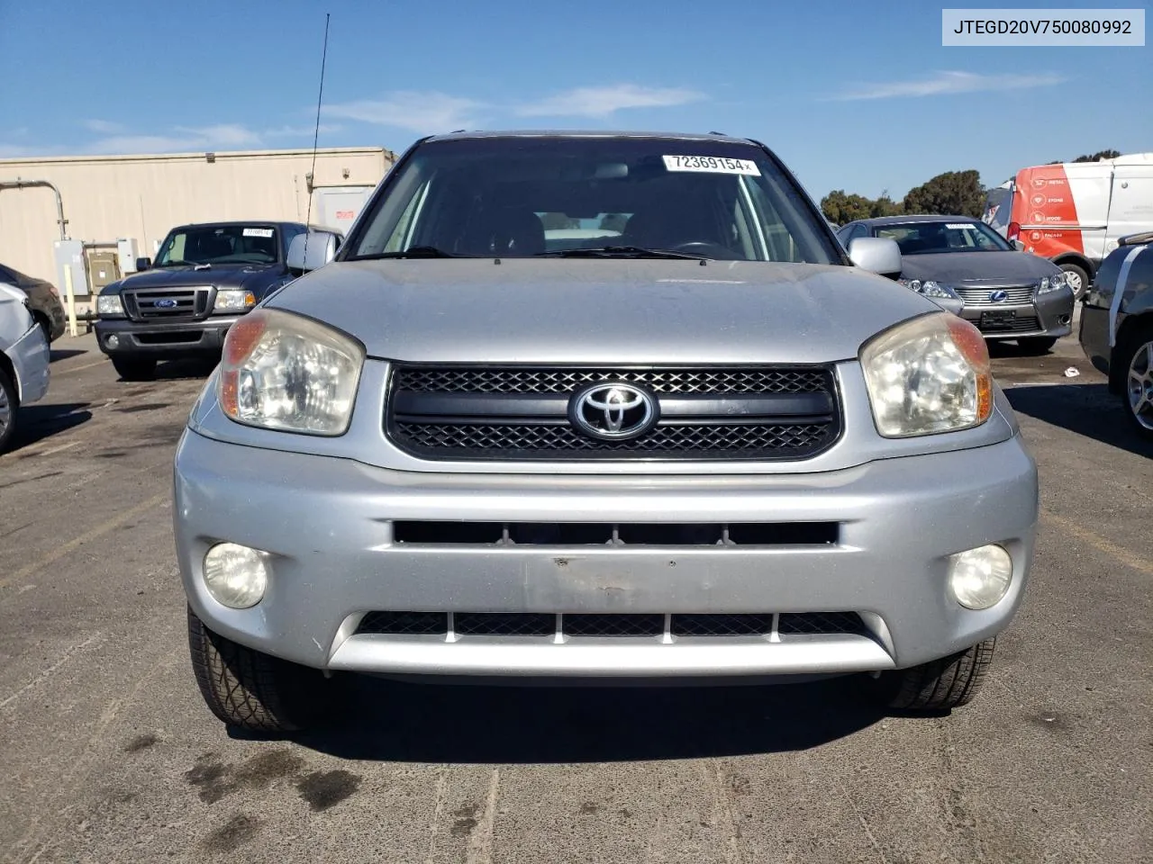 2005 Toyota Rav4 VIN: JTEGD20V750080992 Lot: 72369154