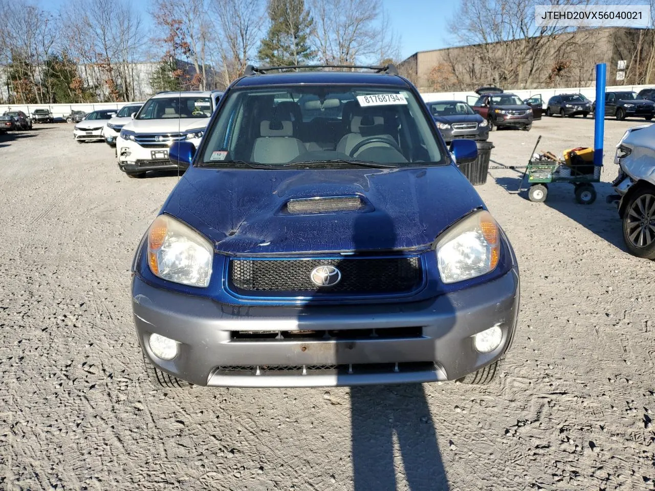 2005 Toyota Rav4 VIN: JTEHD20VX56040021 Lot: 81768794