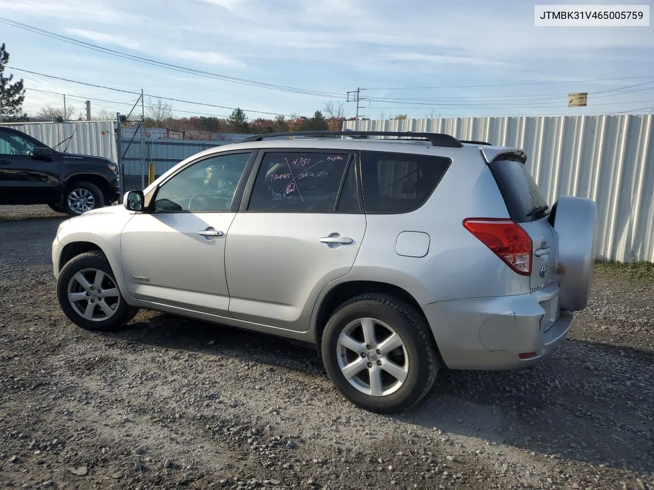 2006 Toyota Rav4 Limited VIN: JTMBK31V465005759 Lot: 77744164