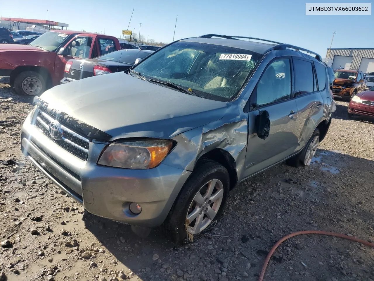 2006 Toyota Rav4 Limited VIN: JTMBD31VX66003602 Lot: 77818004