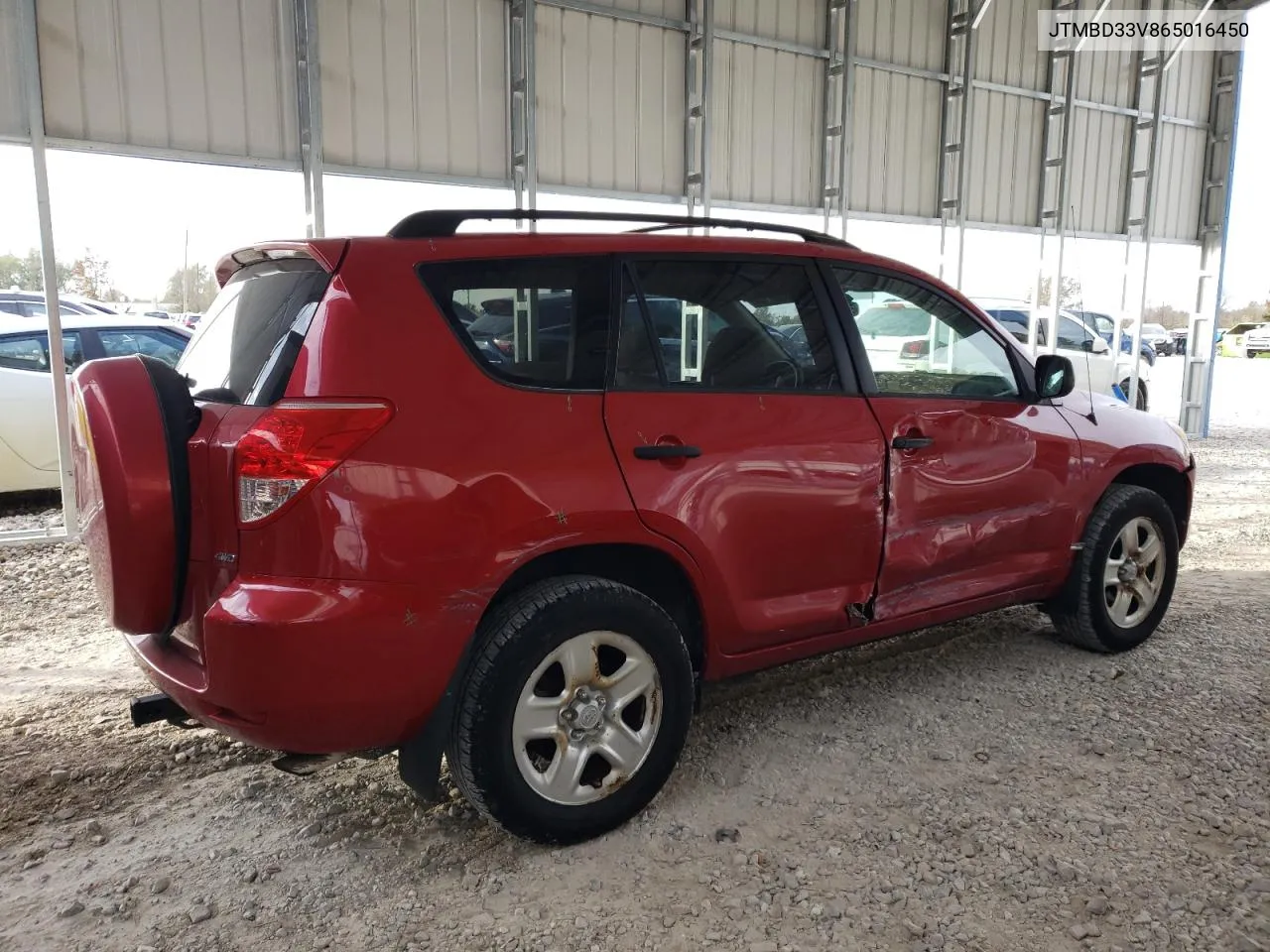 2006 Toyota Rav4 VIN: JTMBD33V865016450 Lot: 80306514