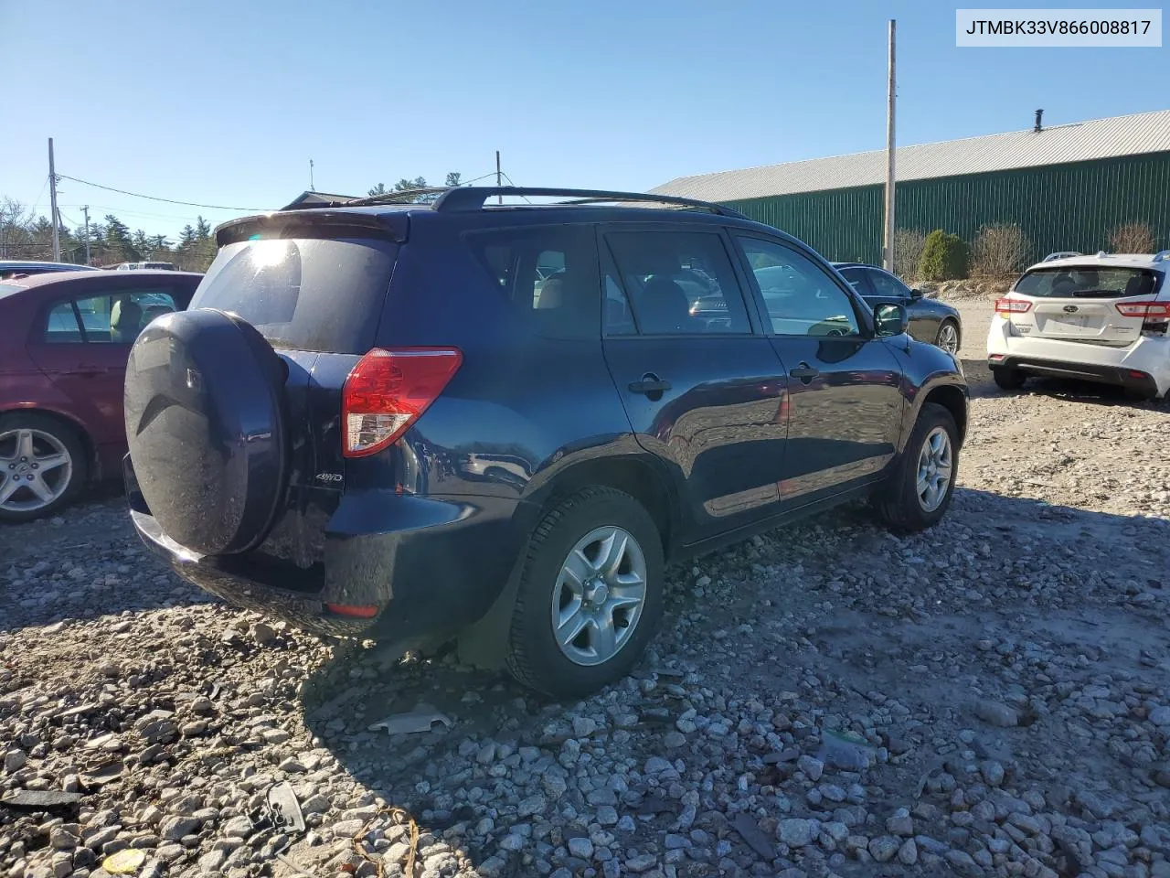 2006 Toyota Rav4 VIN: JTMBK33V866008817 Lot: 80360334