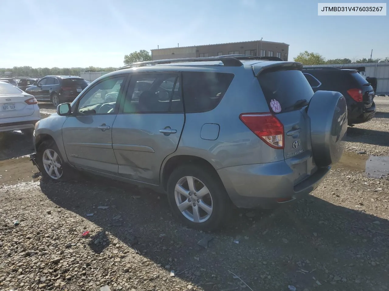 2007 Toyota Rav4 Limited VIN: JTMBD31V476035267 Lot: 69211524