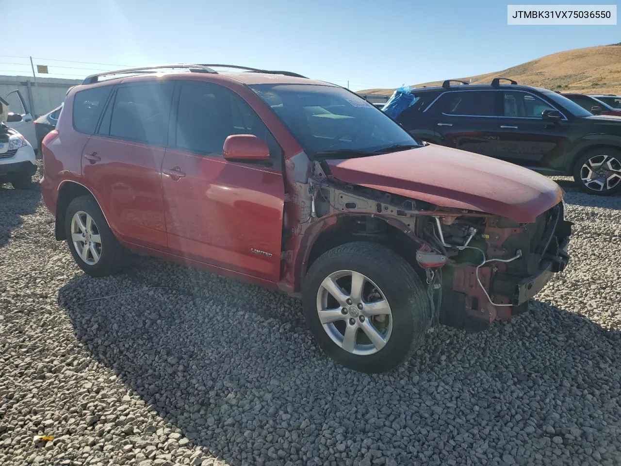 2007 Toyota Rav4 Limited VIN: JTMBK31VX75036550 Lot: 72633434