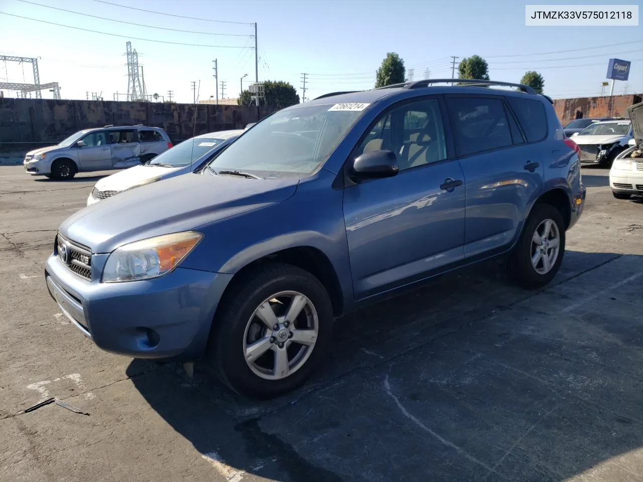 2007 Toyota Rav4 VIN: JTMZK33V575012118 Lot: 72661214