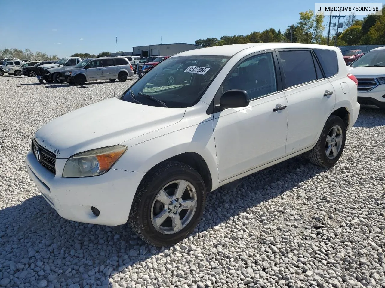 2007 Toyota Rav4 VIN: JTMBD33V875089058 Lot: 75162884