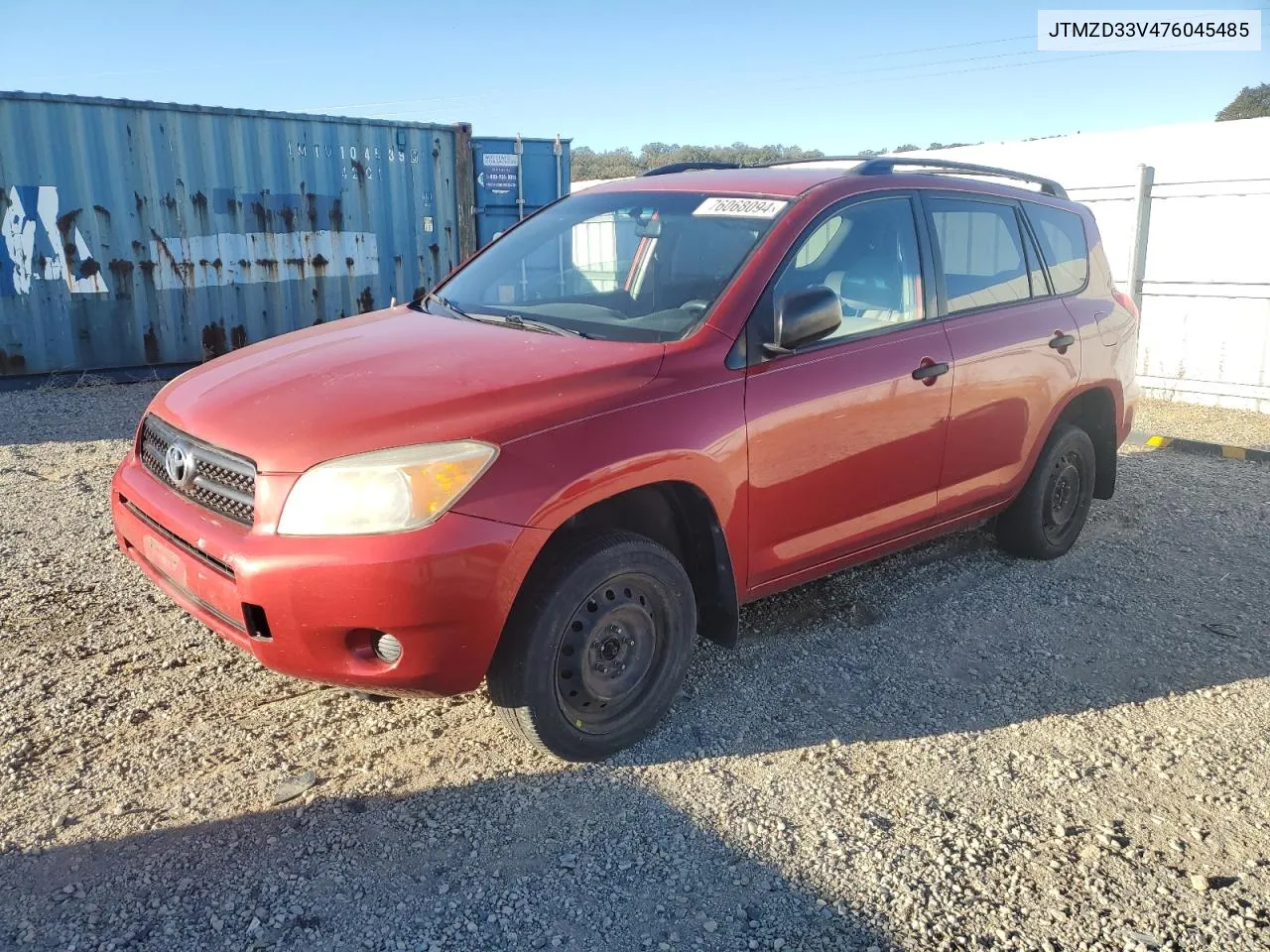 2007 Toyota Rav4 VIN: JTMZD33V476045485 Lot: 76068094