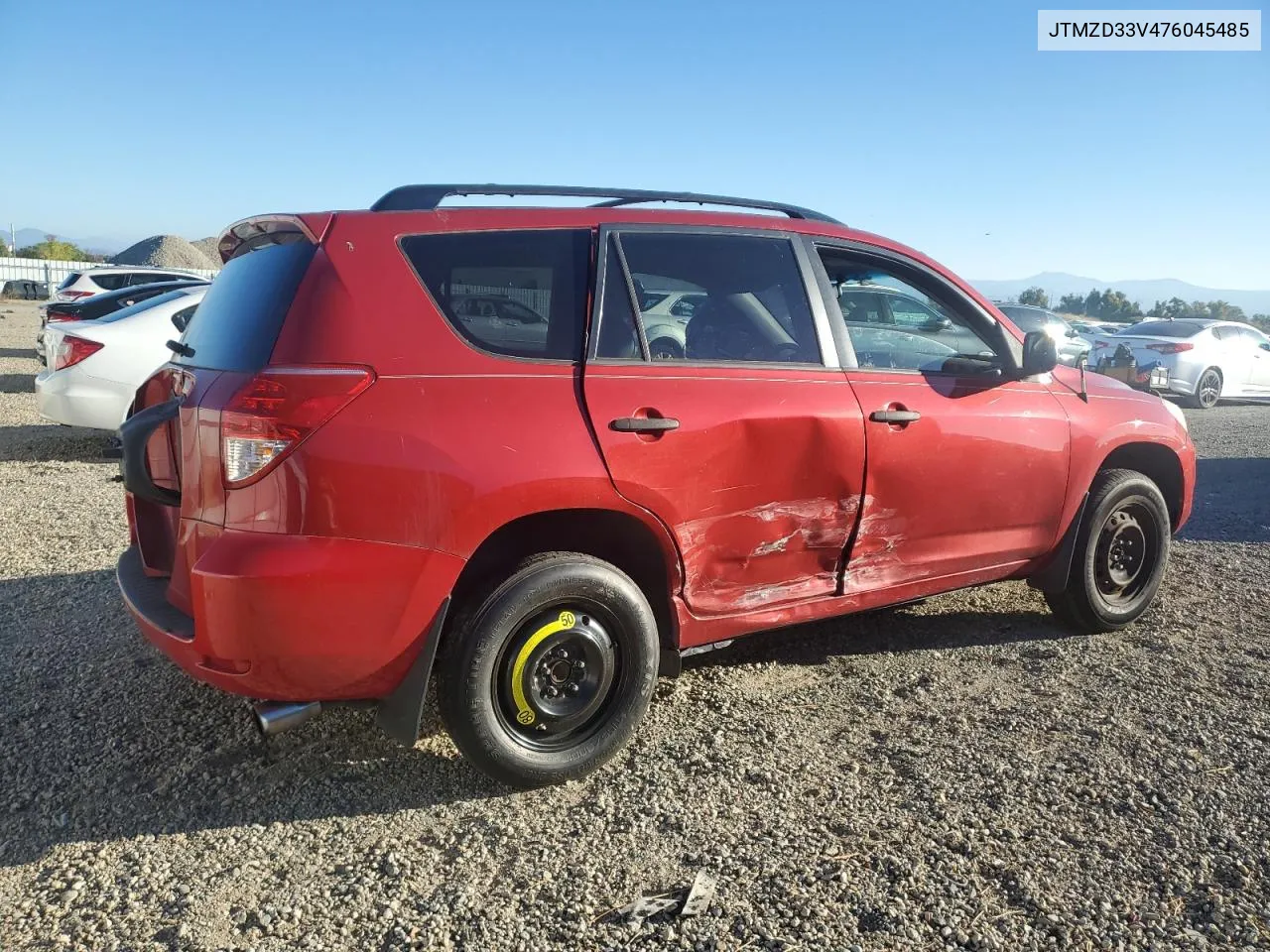 2007 Toyota Rav4 VIN: JTMZD33V476045485 Lot: 76068094